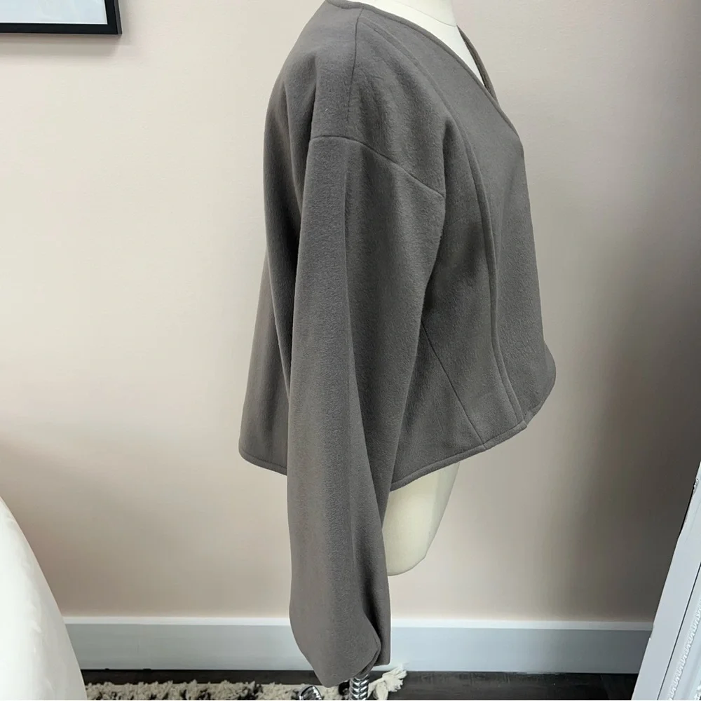 Malloni Snap Button Up Jacket in Grey - Picture 5 of 5